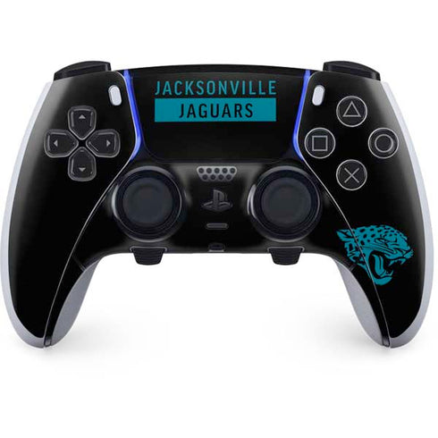 NFL Jacksonville Jaguars Black Performance Series PS5 DualSense Edge Pro Controller Skin