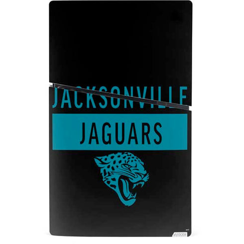 NFL Jacksonville Jaguars Black Performance Series PS5 Slim Digital Edition Console Skin