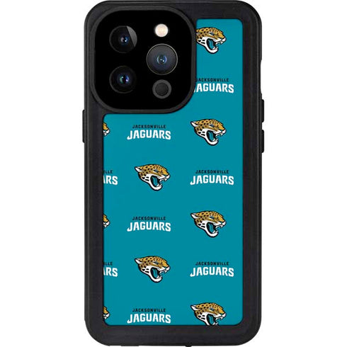 NFL Jacksonville Jaguars Blitz Series iPhone 15 Pro Waterproof Case