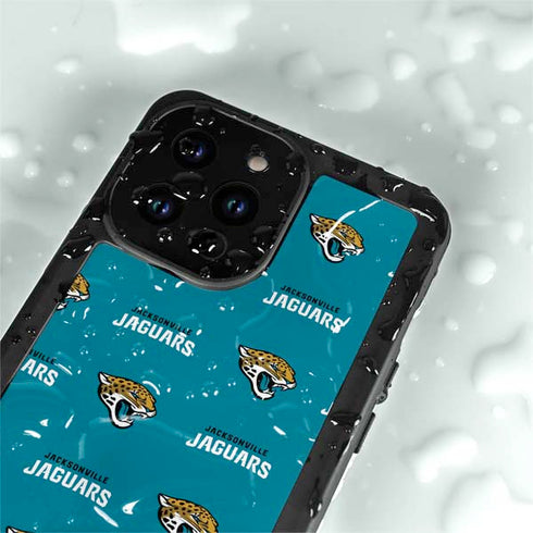 NFL Jacksonville Jaguars Blitz Series iPhone 15 Pro Waterproof Case