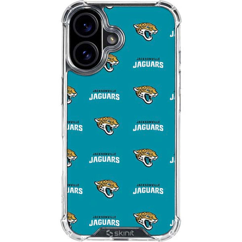 NFL Jacksonville Jaguars Blitz Series iPhone 16 Plus Clear Case