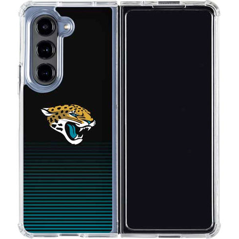NFL Jacksonville Jaguars Breakaway Galaxy Z Fold5 5G Clear Case
