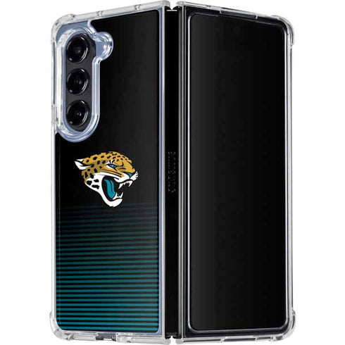 NFL Jacksonville Jaguars Breakaway Galaxy Z Fold5 5G Clear Case
