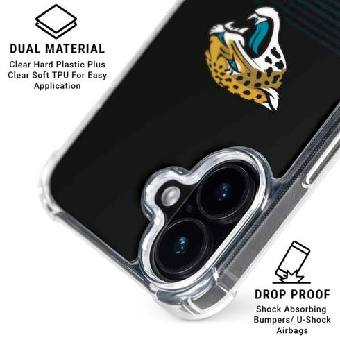 NFL Jacksonville Jaguars Breakaway iPhone 16 Plus Clear Case