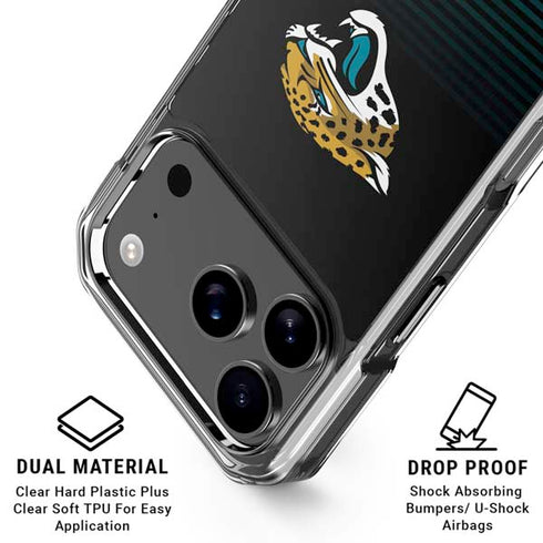 NFL Jacksonville Jaguars Breakaway iPhone 18 Pro Clear Case