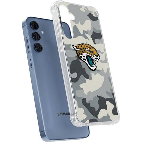 NFL Jacksonville Jaguars Camo Galaxy A55 5G Clear Case