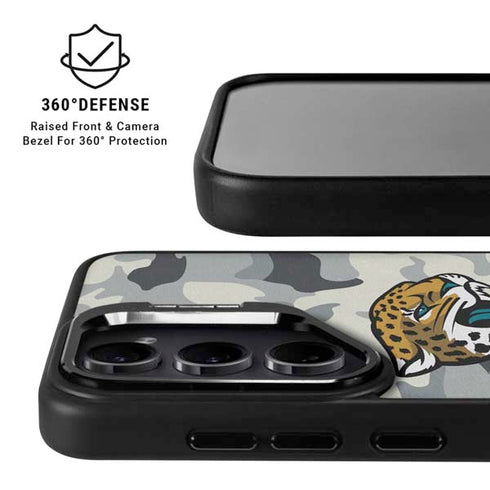 NFL Jacksonville Jaguars Camo Galaxy S25 Plus Kickstand Case
