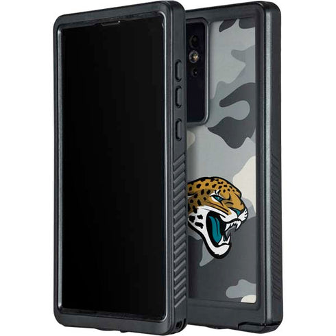 NFL Jacksonville Jaguars Camo Galaxy S24 Ultra Waterproof Case