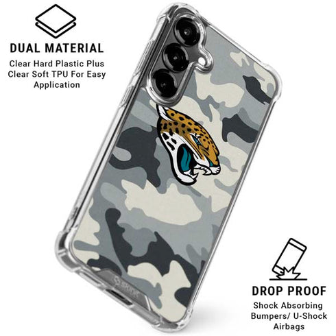 NFL Jacksonville Jaguars Camo Galaxy S26 Plus Clear Case