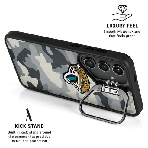 NFL Jacksonville Jaguars Camo Galaxy S26 Plus Kickstand Case