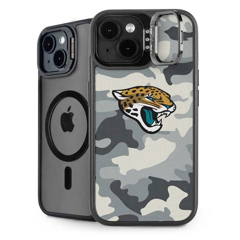 NFL Jacksonville Jaguars Camo iPhone 14 Plus Kickstand Case