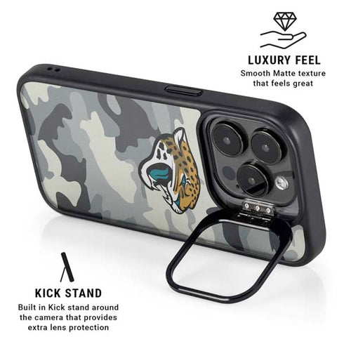 NFL Jacksonville Jaguars Camo iPhone 14 Pro Max Kickstand Case