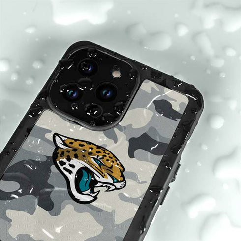 NFL Jacksonville Jaguars Camo iPhone 15 Pro Waterproof Case