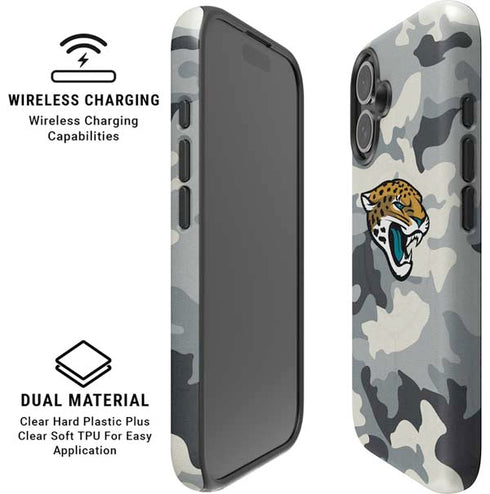 NFL Jacksonville Jaguars Camo iPhone 16 Magsafe Impact Case
