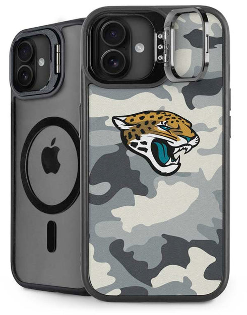 NFL Jacksonville Jaguars Camo iPhone 16 Plus Kickstand Case