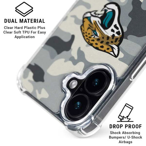 NFL Jacksonville Jaguars Camo iPhone 16 Plus MagSafe Case