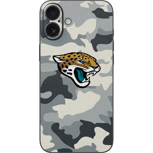 NFL Jacksonville Jaguars Camo iPhone 16 Plus Skin
