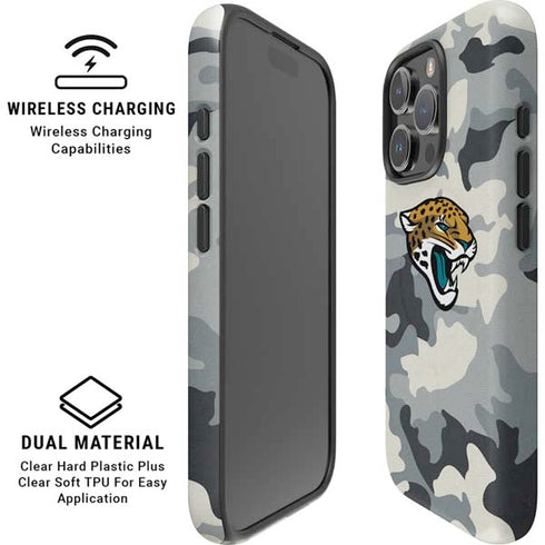 NFL Jacksonville Jaguars Camo iPhone 16 Pro Magsafe Impact Case