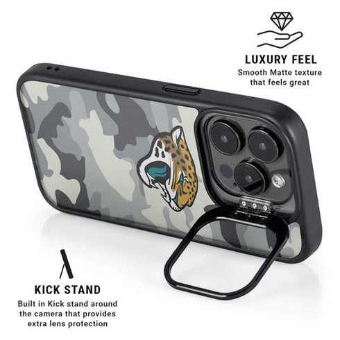 NFL Jacksonville Jaguars Camo iPhone 16 Pro Max Kickstand Case
