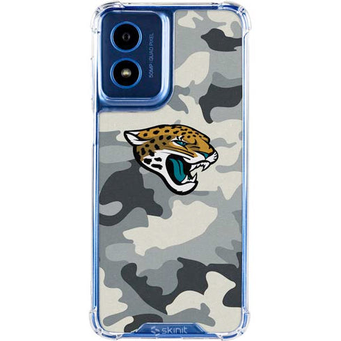 NFL Jacksonville Jaguars Camo Moto G 5G (2024) Clear Case