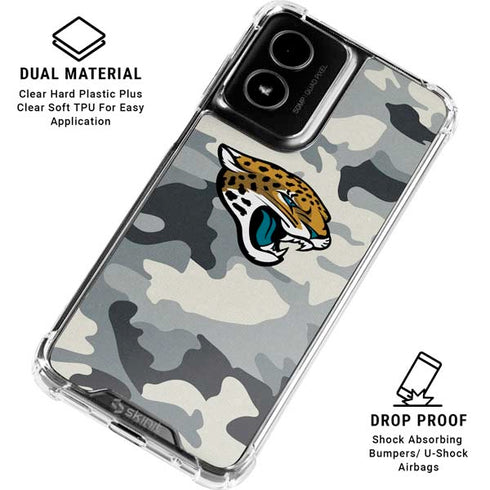 NFL Jacksonville Jaguars Camo Moto G Power 5G (2024) Clear Case
