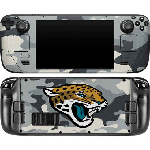 NFL Jacksonville Jaguars Camo Steam Deck Handheld Gaming Computer OLED Skin