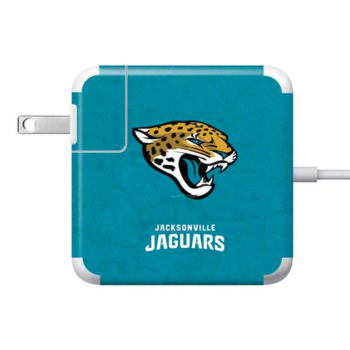 NFL Jacksonville Jaguars Distressed 85W Power Adapter (15 and 17 inch MacBook Pro Charger) Skin