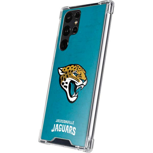 NFL Jacksonville Jaguars Distressed Galaxy S23 Ultra Clear Case