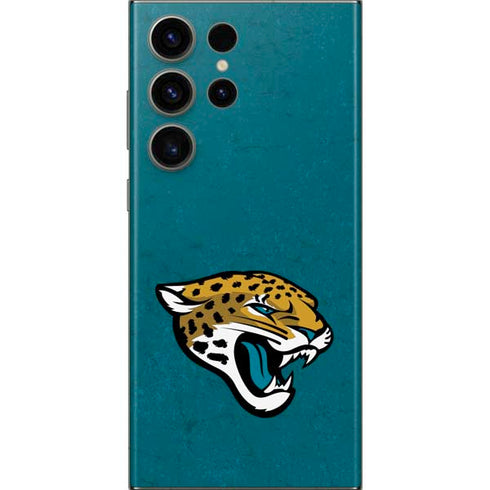 NFL Jacksonville Jaguars Teal Distressed Galaxy Skins