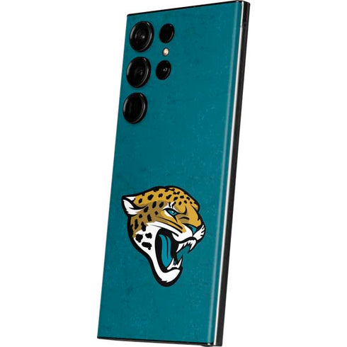 NFL Jacksonville Jaguars Teal Distressed Galaxy Skins