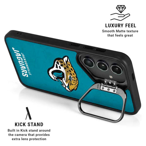 NFL Jacksonville Jaguars Distressed Galaxy S26 Ultra Kickstand Case