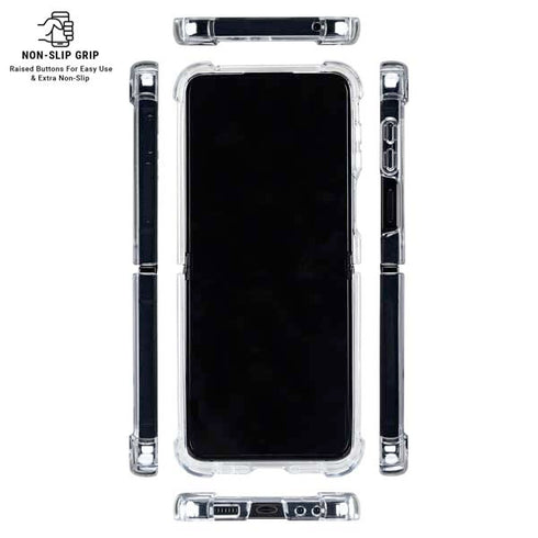 NFL Jacksonville Jaguars Distressed Galaxy Z Flip6 Clear Case