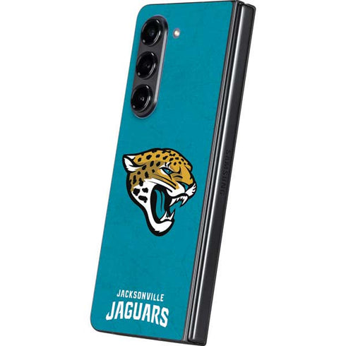 NFL Jacksonville Jaguars Distressed Galaxy Z Fold5 5G Skin