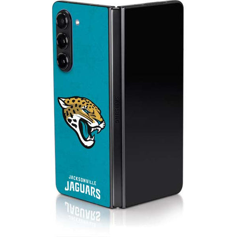 NFL Jacksonville Jaguars Distressed Galaxy Z Fold5 5G Skin