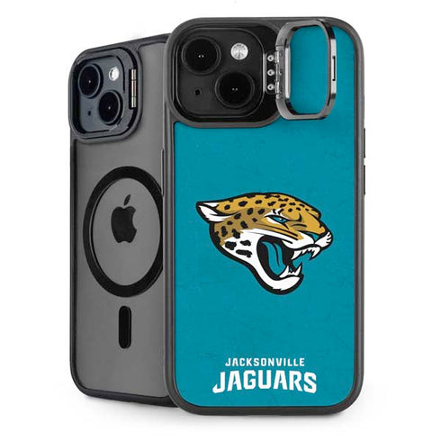 NFL Jacksonville Jaguars Distressed iPhone 15 Plus Kickstand Case