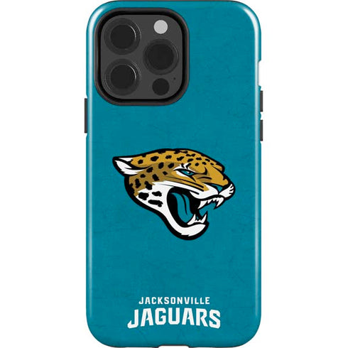 NFL Jacksonville Jaguars Distressed iPhone 15 Pro Impact Case