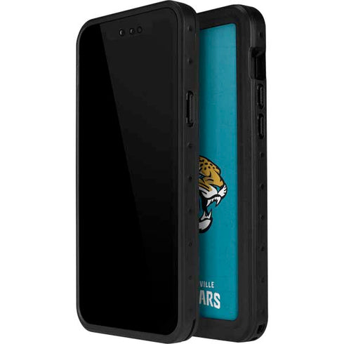 NFL Jacksonville Jaguars Distressed iPhone 15 Pro Waterproof Case