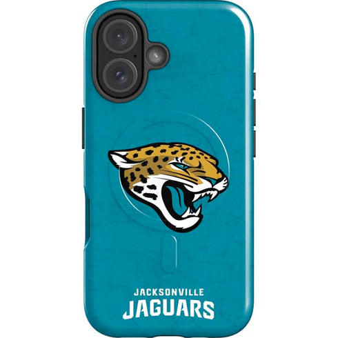 NFL Jacksonville Jaguars Distressed iPhone 16 Magsafe Impact Case