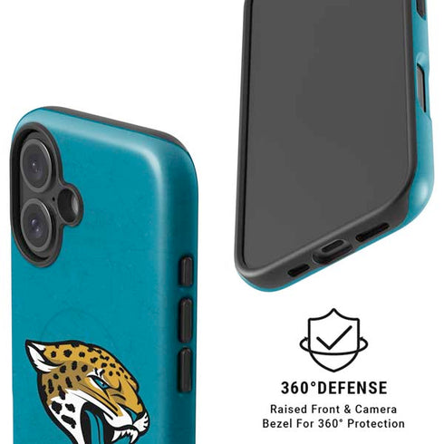 NFL Jacksonville Jaguars Distressed iPhone 16 Magsafe Impact Case
