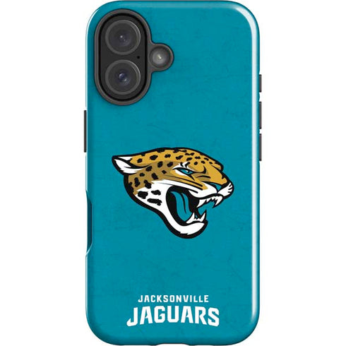 NFL Jacksonville Jaguars Distressed iPhone 16 Plus Impact Case