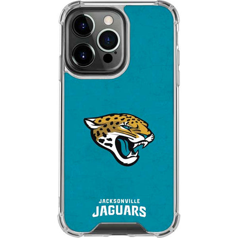 NFL Jacksonville Jaguars Distressed iPhone 16 Pro Clear Case