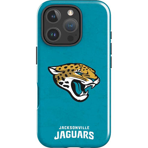 NFL Jacksonville Jaguars Distressed iPhone 16 Pro Max Impact Case