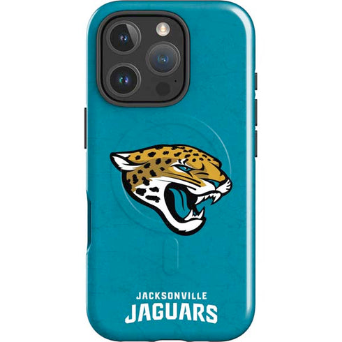 NFL Jacksonville Jaguars Distressed iPhone 16 Pro Max Magsafe Impact Case