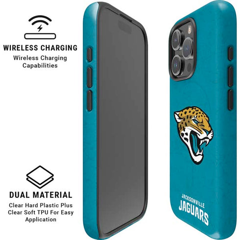 NFL Jacksonville Jaguars Distressed iPhone 16 Pro Max Magsafe Impact Case