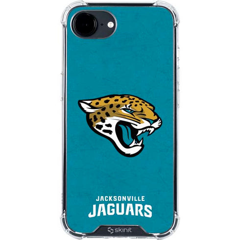 NFL Jacksonville Jaguars Distressed iPhone 16e Clear Case