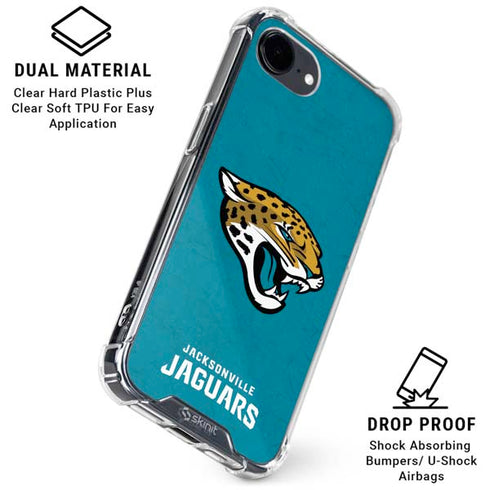 NFL Jacksonville Jaguars Distressed iPhone 16e Clear Case