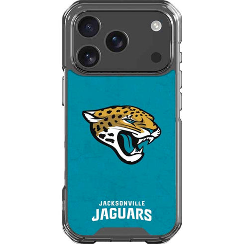 NFL Jacksonville Jaguars Distressed iPhone 18 Pro Clear Case