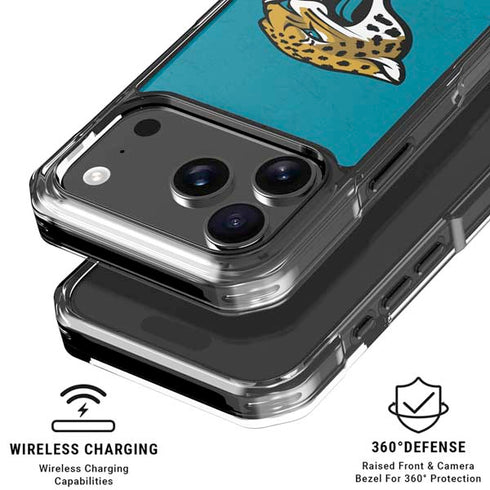 NFL Jacksonville Jaguars Distressed iPhone 18 Pro Clear Case