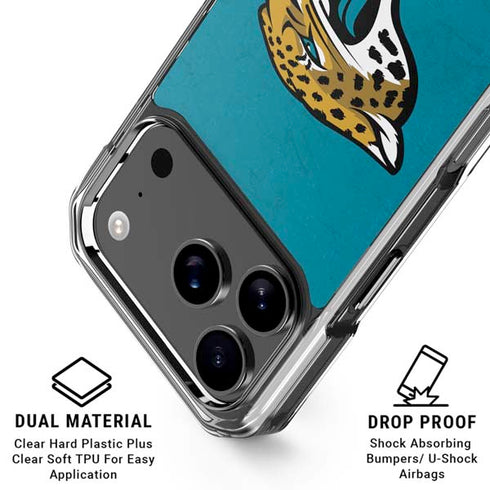 NFL Jacksonville Jaguars Distressed iPhone 18 Pro Clear Case