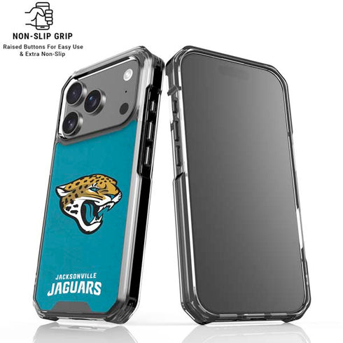 NFL Jacksonville Jaguars Distressed iPhone 18 Pro Clear Case